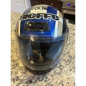 Bieffe Motorcycle Helmet - Size XS Blue, Silver, Black